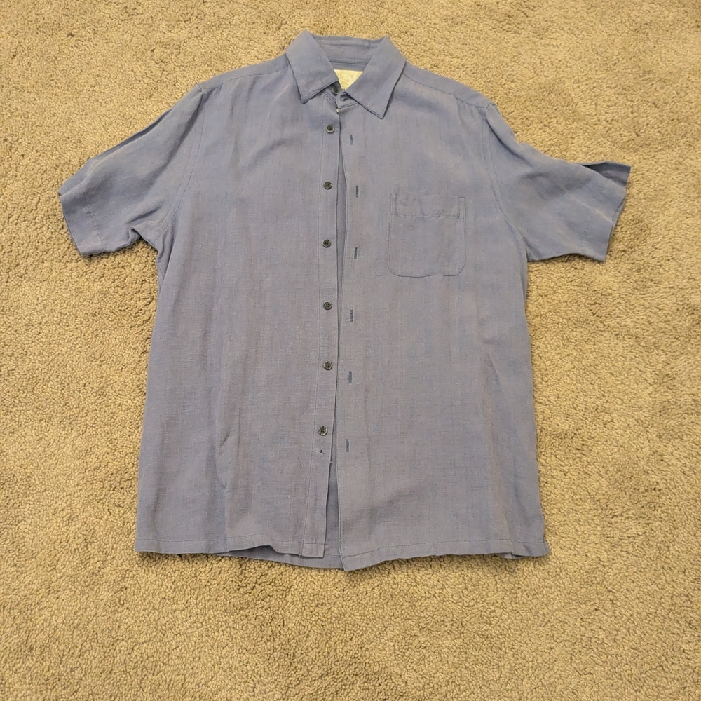 Tasso Elba Light Blue Casual Button Down Shirt